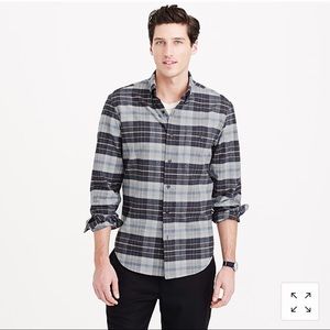 Chamois elbow-patch shirt heather stormy sea plaid